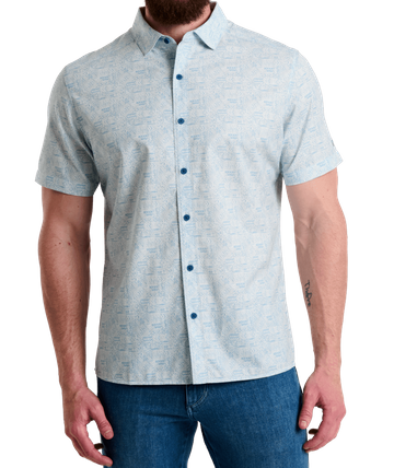 Kuhl Mens Breeze Short Sleeve Shirt Glacier