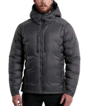 Kuhl Mens Crossfire Hooded Jacket Carbon