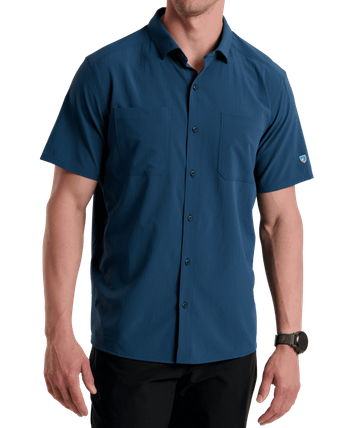 Kuhl Mens Edge Short Sleeve Shirt Pirate Blue