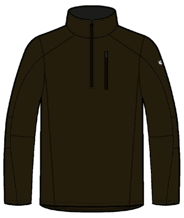 Kuhl Mens Interceptr 1/4 Zip Dark Roast