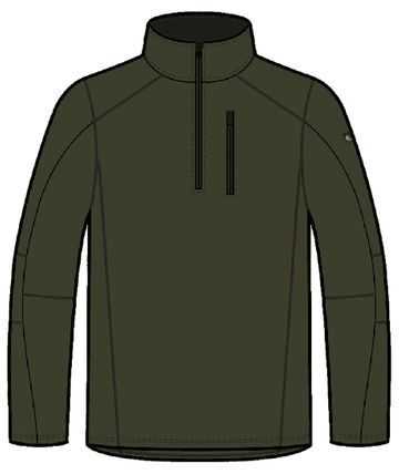 Kuhl Mens Interceptr 1/4 Zip Moss Stone