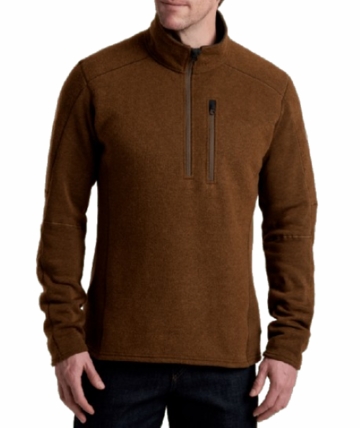 Kuhl Mens Interceptr 1/4 Zip Saddle Brown