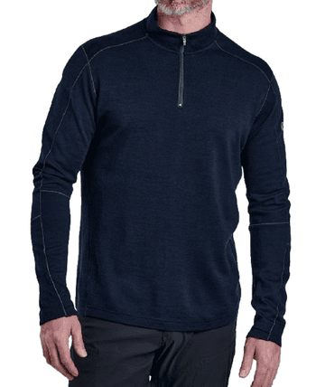 Kuhl Mens Invigoratr Merino 1/4 Zip Kanteen Pirate Blue
