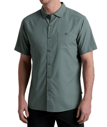 Kuhl Mens Persuadr Short Sleeve Shirt Titanium