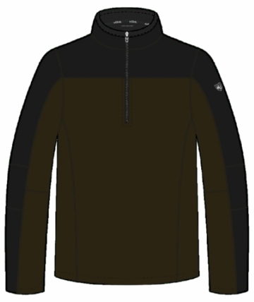 Kuhl Mens Revel Colorblock 1/4 Zip Black / Dark Roast