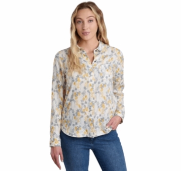 Kuhl Womens Hadley Long Sleeve Shirt Ivory Print