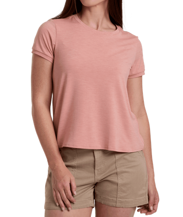 Kuhl Womens Inspira Short Sleeve Shirt Coral Rose