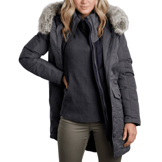 Kuhl Womens Ukon Down Parka Carbon