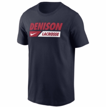 Denison Nike Lacrosse Dri-Fit Short Sleeve Tee Navy