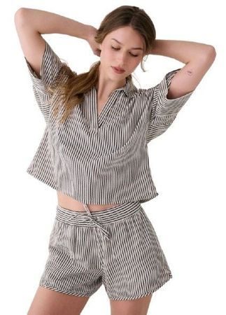 Lole Womens Bella Shorts Bella Stripe Abalone