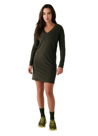 Lole Women Traverse V-Neck Dress Olive Heather