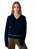 Lole Womens Camila V-Neck Sweater Outerspace Heather