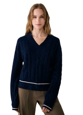 Lole Womens Camila V-Neck Sweater Outerspace Heather