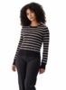 Lole Womens Dynamic Long Sleeves Black Dynamic Stripe