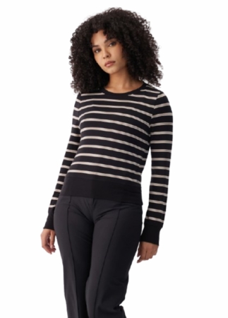 Lole Womens Dynamic Long Sleeves Black Dynamic Stripe