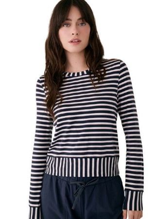 Lole Womens Dynamic Long Sleeves Dynamic Stripe Outerspace