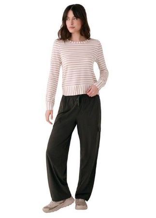 Lole Womens Dynamic Long Sleeves Dynamic Stripe White