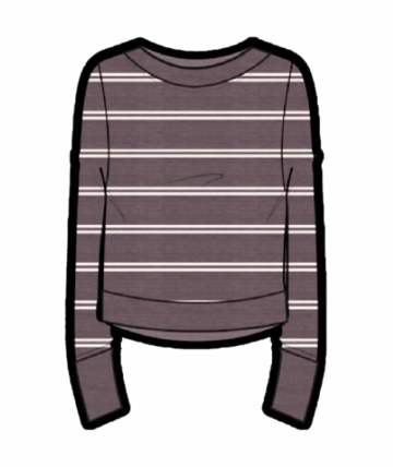 Lole Womens Dynamic Long Sleeves Mulberry Dynamic Stripe