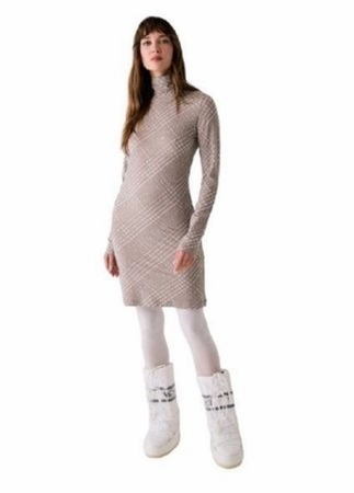 Lole Womens Dynamic Turtleneck Dress Pebble Glen Plaid (Close Out)