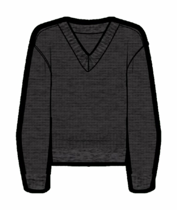 Lole Womens Verdun V-Neck Sweater Charcoal Heather