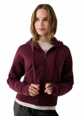 Lole Womens Yonder Full Zip Hoodie Dark Cherry