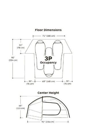 Marmot Limelight 3 Person Tent Solar/Red Sun