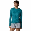 Mountain Hardwear Womens Crater Lake Long Sleeve Hoody Palisades Scatter Dye Print