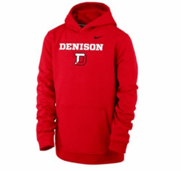 Denison Nike Youth Fleece Pullover Hoody Red