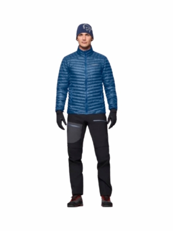 Norrona Mens Trollveggen Down800 Super Light Jacket Dark Blue