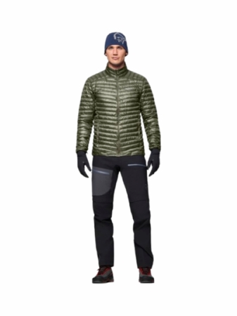 Norrona Mens Trollveggen Down800 Super Light Jacket Deep Lichen Green