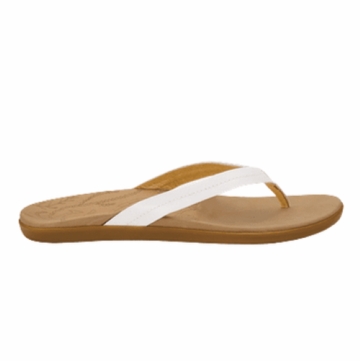 Olukai Womens Honu Bright White/ Golden Sand