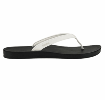 Olukai Womens Uiki Bright White/ Lava Rock