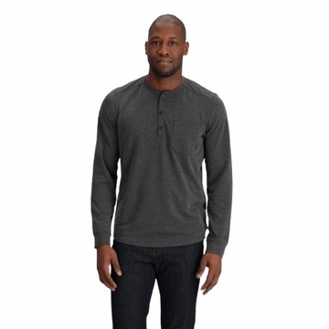 Outdoor Research Mens Aberdeen Long Sleeve Henley Black Heather