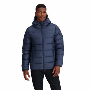 Outdoor Research Mens Coldfront Down Hoodie Navy