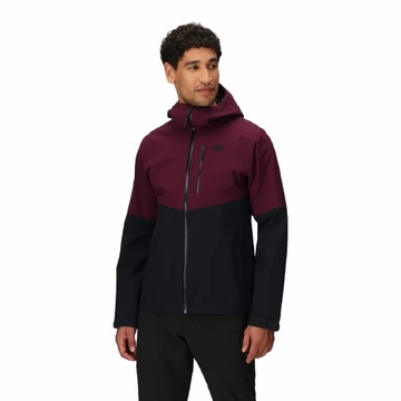 Outdoor Research Mens Foray 3L Rain Jacket Winterberry/Black