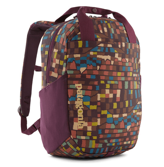 patagonia backpack in fitz roy Patagonia Atom Tote Pack 20L Fitz Roy Patchwork/ Night Plum