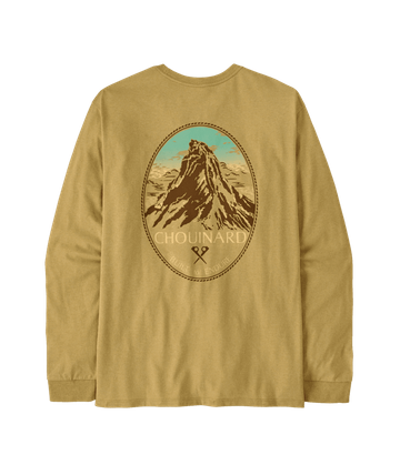 Patagonia  Mens L/S Chouinard Crest Responsibili-Tee Limestone Yellow