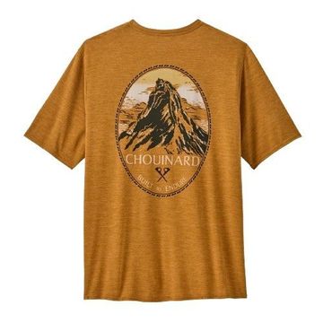 Patagonia Mens Cap Cool Daily Graphic Shirt Lands Chouinard Crest: Talon Gold X-Dye