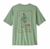 Patagonia Mens Cap Cool Daily Graphic Shirt Lands Clean Climb Roots: Ellwood Green X-Dye