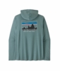 Patagonia Mens Cap Cool Daily Hoody - '73 Skyline Blue Sage - Light Blue Sage X-Dye