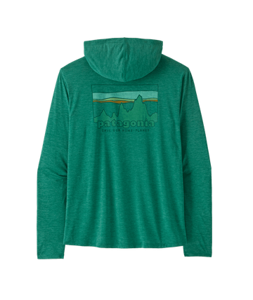 Patagonia Mens Cap Cool Daily Hoody - '73 Skyline Gem Green - Light Gem Green X-Dye