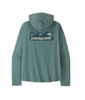 Patagonia Mens Cap Cool Daily Hoody - Boardshort Logo Blue Sage - Light Blue Sage X-Dye