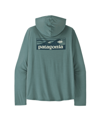 Patagonia Mens Cap Cool Daily Hoody - Boardshort Logo Blue Sage - Light Blue Sage X-Dye