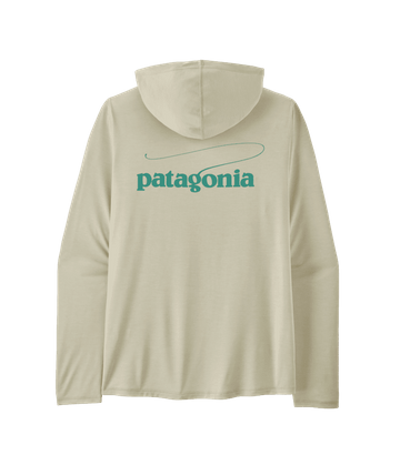 Patagonia Mens Cap Cool Daily Hoody - Casting Logo Dyno White