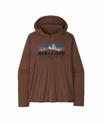 Patagonia Mens Cap Cool Daily Hoody - Fitz Roy Foothills Berm Brown - Light Berm Brown X-Dye
