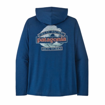 Patagonia Mens Cap Cool Daily Hoody - Great Waves Clement Blue - Light Clement Blue X-Dye
