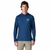Patagonia Mens Cap Cool Daily Hoody - Great Waves Clement Blue - Light Clement Blue X-Dye Patagonia Mens Cap Cool Daily Hoody - Great Waves Clement Blue - Light Clement Blue X-Dye