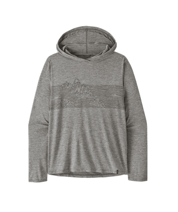 Patagonia Mens Cap Cool Daily Hoody - Strataspire Stripe Feather Grey