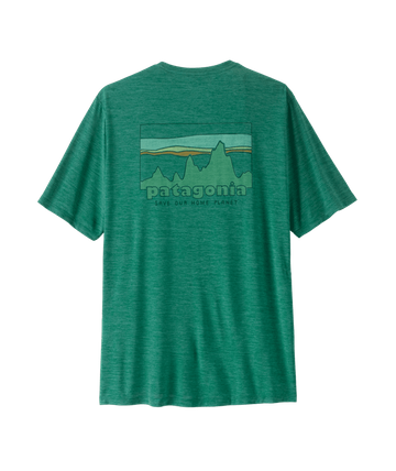 Patagonia Mens Cap Cool Daily Shirt - 73' Skyline Gem Green - Light Gem Green X-Dye