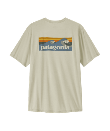 Patagonia Mens Cap Cool Daily Shirt - Boardshort Logo Dyno White